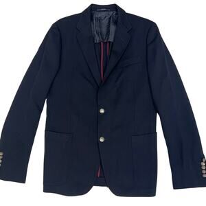 GUCCI Mens Blue Wool and Mohair Coat Blazer Jacket Mens 52R (~42 US)